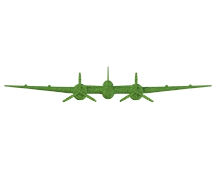 Топиари Самолет бомбардировщик, масштаб к оригиналу 1:4 - газон Premium, фото 6