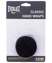 Бинт боксерский Everlast 4464BK, 3.5 м, эластик, черный