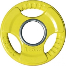 Диск обрезиненный ZSO цветной &quot;3 HANDLE&quot; D-51, 1,25 кг, фото 1