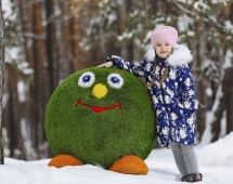 Топиари смайлик Без шляпы - газон Premium Топиари смайлик Без шляпы - газон Premium