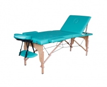 Массажный стол DFC NIRVANA, Relax Pro,  дерев. ножки, цвет зеленый (Green)