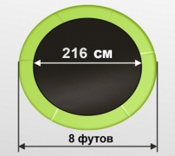ARLAND Батут 8FT с внешней страховочной сеткой и лестницей (Light green), фото 2