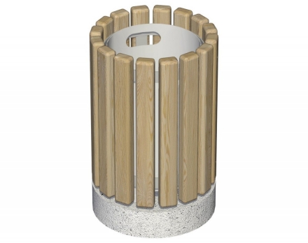 Урна со вставкой на бетонном основании Неделимое круглая, фото 1