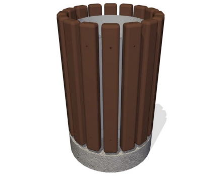 Урна со вставкой на бетонном основании Неделимое круглая, фото 2