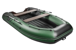 YACHTMAN-320 НДНД (Яхтман) зеленый-черный (лодка ПВХ нднд под мотор с усилением), фото 2