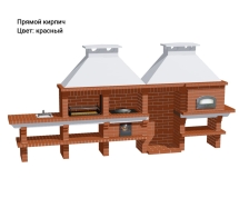 Печь Аристократ 854 Радиальный кирпич красный с коричневым