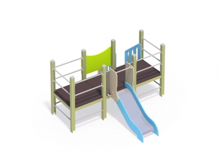 ДИО 5.022 Манеж с горкой Н=700мм, фото 2