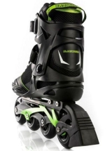 Роликовые коньки мужские. Цвет: черный/зеленый, размер 42