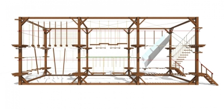 Быстровозводимый веревочный парк 16 этапов, фото 3