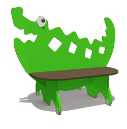 Скамейка детская Крокодил ВСТ 5792 для игровой площадки, фото 2