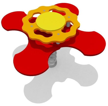 Качалка на 1 пружине Цветочек ВСТ 1251 4-х местная для детской площадки, фото 1