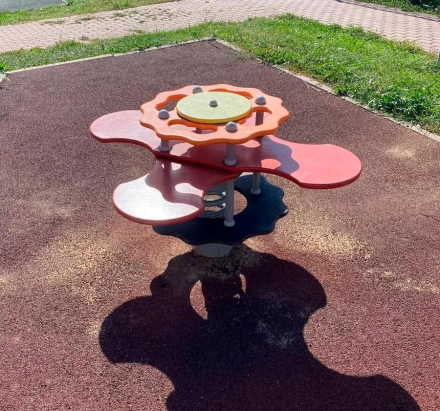 Качалка на 1 пружине Цветочек ВСТ 1251 4-х местная для детской площадки, фото 2