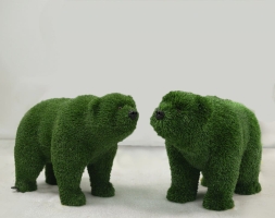 Топиари композиция медведи Стик, братья - газон Deluxe Green + Eco, фото 1