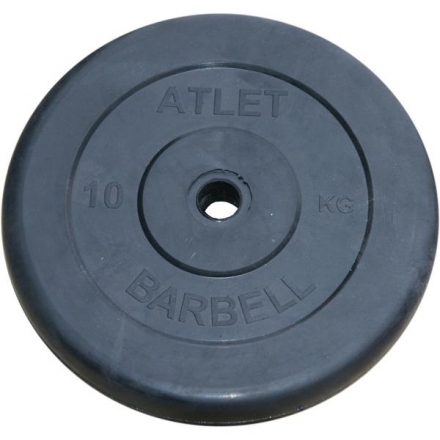 Диск обрезиненный BARBELL ATLET 1.25 кг / диаметр 26 мм, фото 1