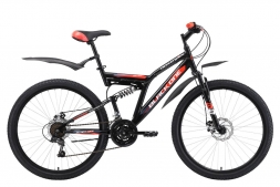 Велосипед Black One Descender FS 26 D Alloy чёрный/красный/белый 20&quot;