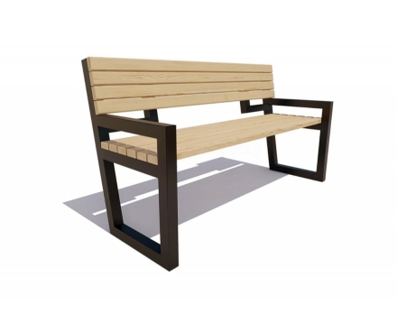 Скамейка уличная Муром, Лиственница 1,2 м, фото 2