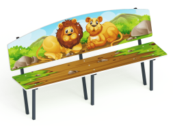 Скамейка детская Саванна - МФ 41.01.01-01.И1, фото 2 Скамейка детская Саванна - МФ 41.01.01-01.И1, фото 2