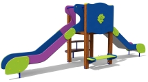 Горка двойная 08401.21 для детской площадки Горка двойная 08401.21 для детской площадки