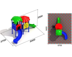 Детская игровая площадка Незабудка 1.3.1, фото 2 Детская игровая площадка Незабудка 1.3.1, фото 2