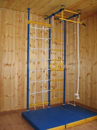 Детский спортивный комплекс Городок Babysport Г-образный с сеткой-60см., фото 2