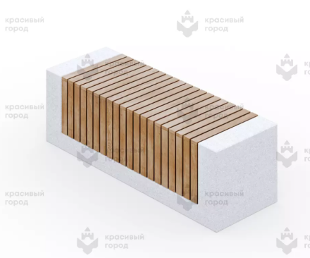 Скамья «Карелия» на бетонном основании, фото 1
