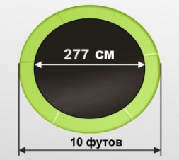 ARLAND Батут 10FT с внешней страховочной сеткой и лестницей (Light green), фото 2