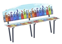 Скамейка детская Коты - МФ 41.01.01-02.И1, фото 2 Скамейка детская Коты - МФ 41.01.01-02.И1, фото 2