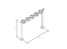 Стойка для скейтбородов запираемая Стойка для скейтбородов запираемая