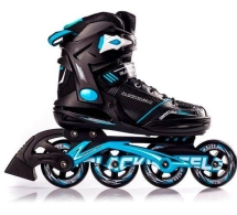 Роликовые коньки женские. Цвет: черный/синий, размер 37