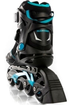 Роликовые коньки женские. Цвет: черный/синий, размер 37