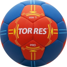 Мяч ганд. &quot;TORRES PRO&quot; арт.H30061, р.1, ПУ, 4 подкл. слоя, оранжево-синий