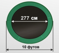 ARLAND Батут премиум 10FT с внутренней страховочной сеткой и лестницей (Dark green), фото 2