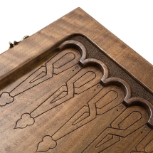 Нарды резные "Орнамент" с цельным рисунком, Haleyan Нарды резные "Орнамент" с цельным рисунком, Haleyan