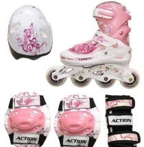 PW-117P Набор: коньки ролик, защита, шлем