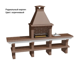 Печь Аристократ 710 Прямоугольный кирпич красный с коричневым, фото 9
