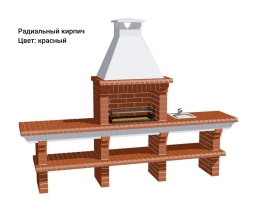 Печь Аристократ 710 Прямоугольный кирпич красный с коричневым, фото 11