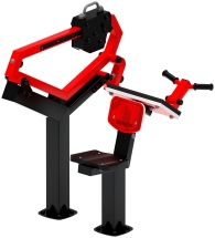 Бицепс сидя (красный) - Уличный тренажер - СТ 034-11.И1