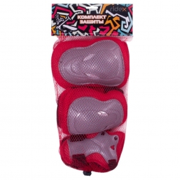 Комплект защиты Agent, красный/серый, фото 2