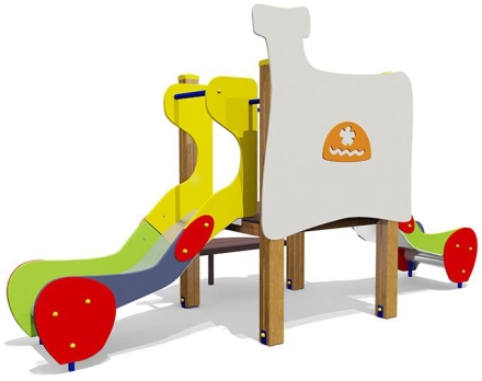 Горка двойная Печка 08210 для детской площадки, фото 1