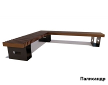 Парковая скамейка Сосновый бор (2,5*2,12 м) Лиственница