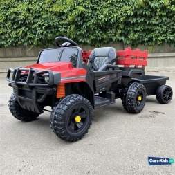 Электромобиль грузовик BDM0926 с прицепом красный, фото 1