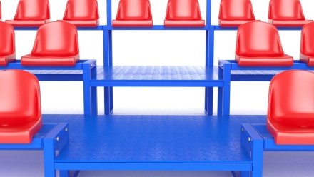 Трибуна разборная на 42 места 5-ти рядная с ограждением, фото 4