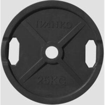 Диск JOHNS черный 2-х хватовый обрезиненный d51мм, 25кг