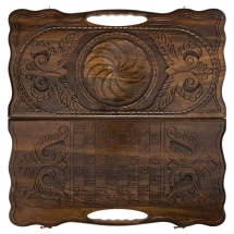 Нарды резные "Бесконечность 2" с ручкой 60, Haleyan Нарды резные "Бесконечность 2" с ручкой 60, Haleyan