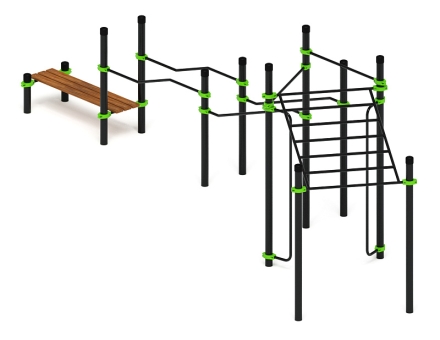 Воркаут ЛОВ 108 зеленый ВТ 102.21-02, фото 1