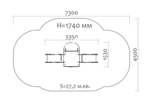 Горка двойная Лягушка 08209 для детской площадки Горка двойная Лягушка 08209 для детской площадки