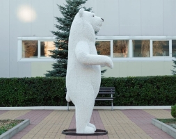 Топиари Медведь цирковой, белый, h=250 см - газон Eco, фото 2