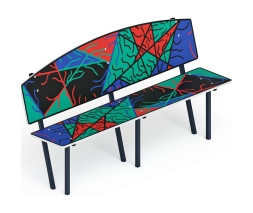 Скамейка детская Абстракция - МФ 41.01.01-06.И1, фото 1 Скамейка детская Абстракция - МФ 41.01.01-06.И1, фото 1