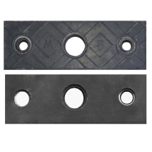 Груз для тренажера обрезиненный прямоугольный 5,5-6кг черный