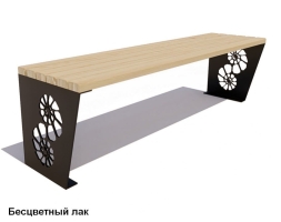 Скамейка уличная Ракушка, Лиственница 1,2 м, фото 5